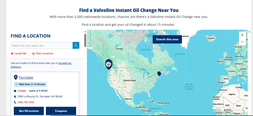 Find a Valvoline Instant Oil Change Near You