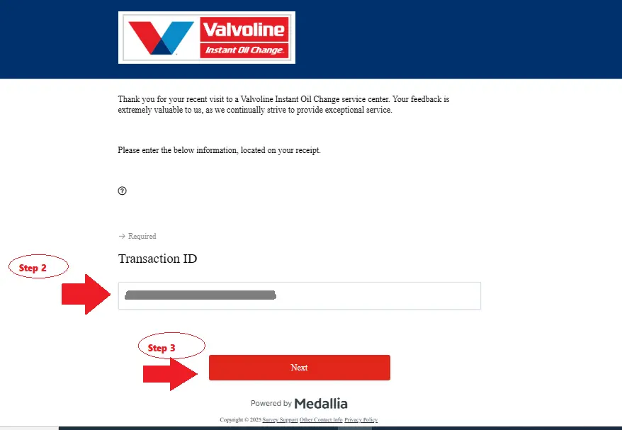 TellValvoline Survey